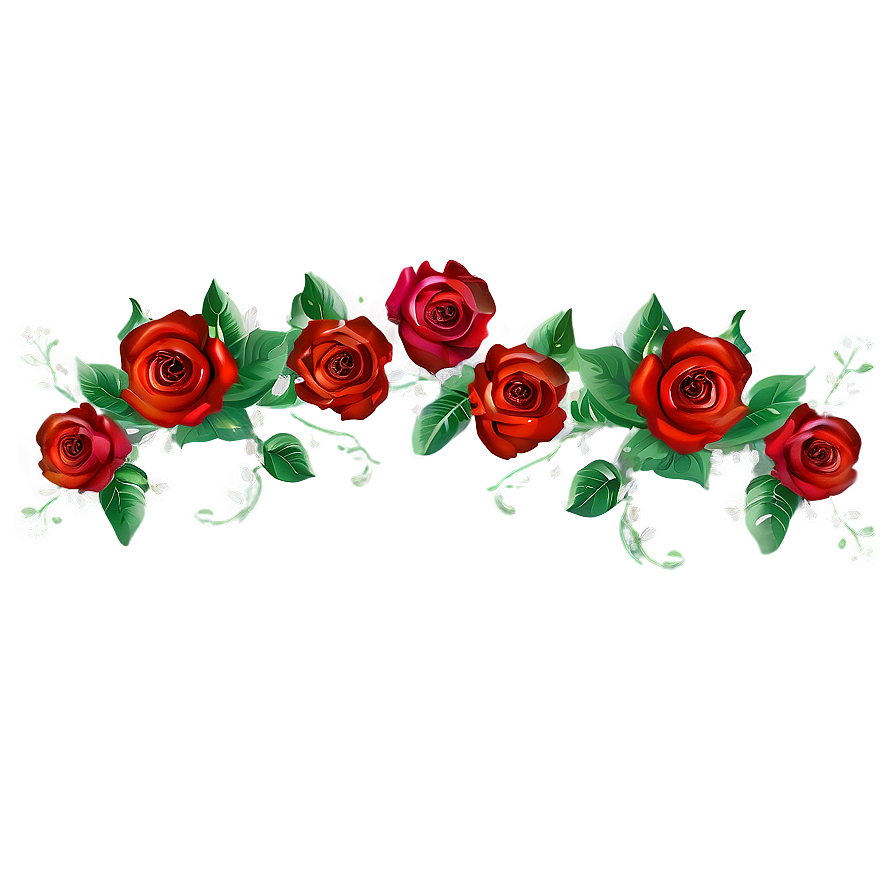 Red Rose Border Png Aux PNG image