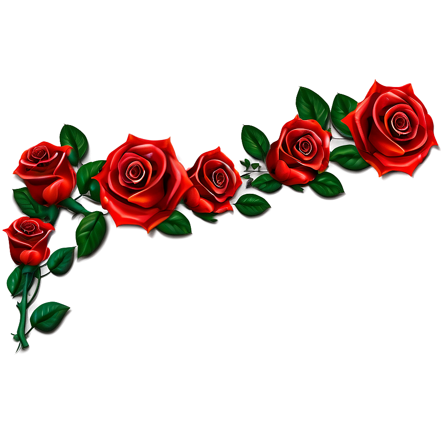 Red Rose Border Png Fos PNG image