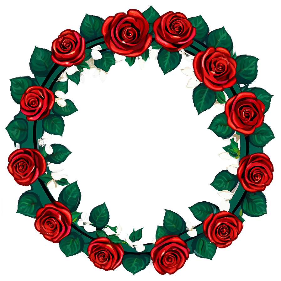 Red Rose Garland Png Mpn PNG image