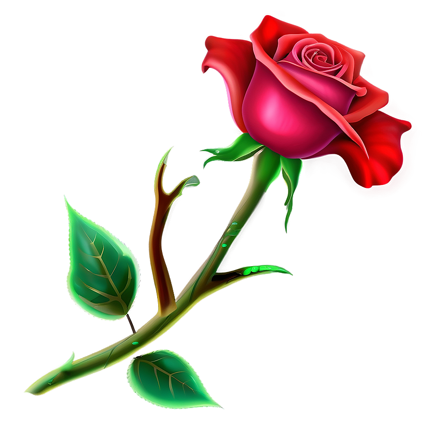 Red Rose Glow Png Drv PNG image