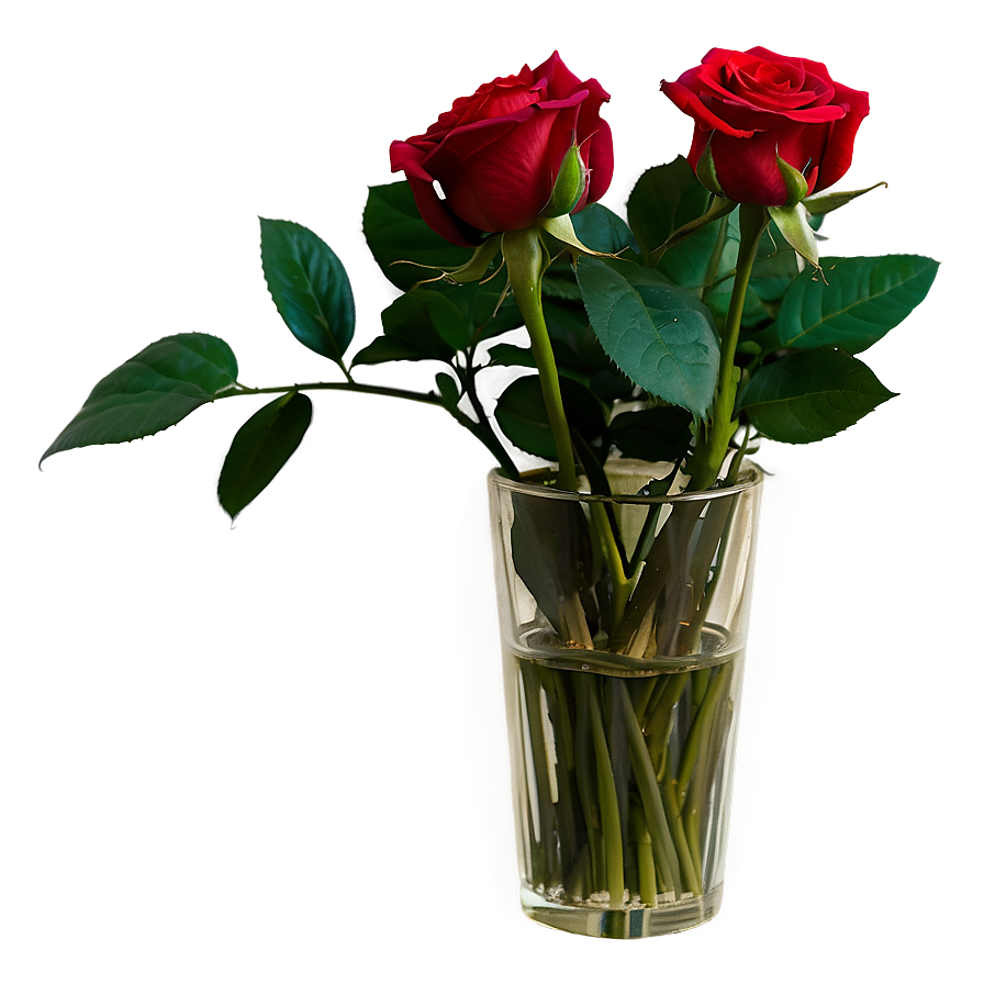 Red Rose In Vase Png 35 PNG image