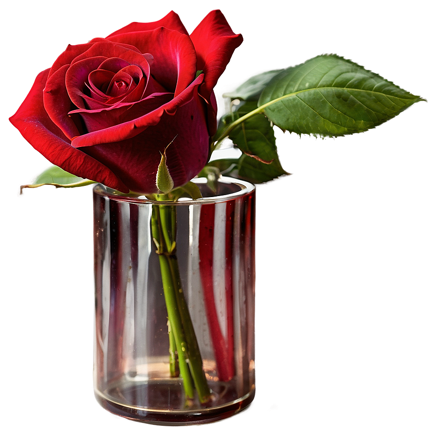 Red Rose In Vase Png Atj PNG image