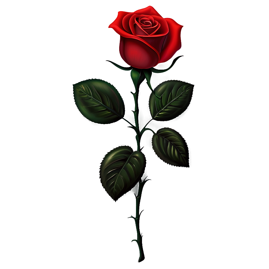 Red Rose On Black Png 31 PNG image