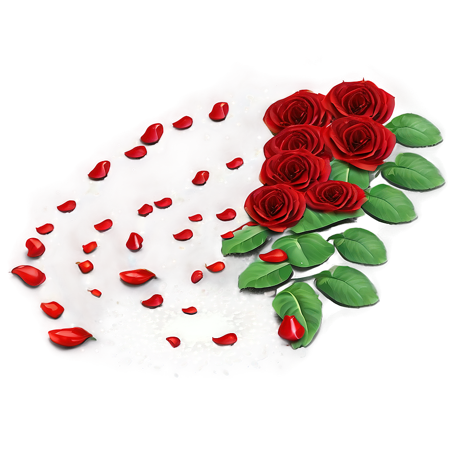 Red Rose Petal Path Png 05242024 PNG image