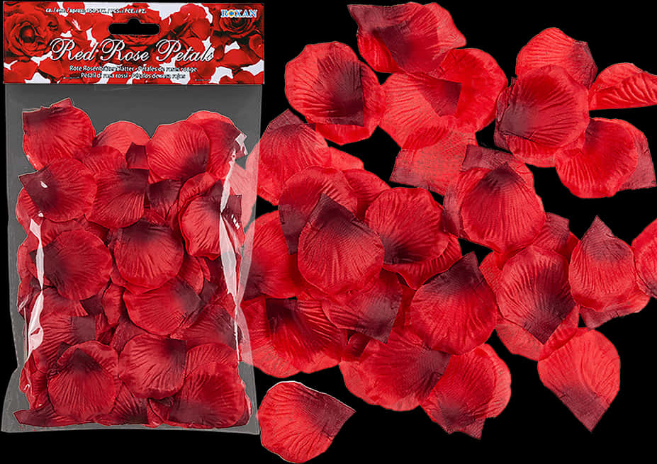Red Rose Petals Packand Scatter PNG image