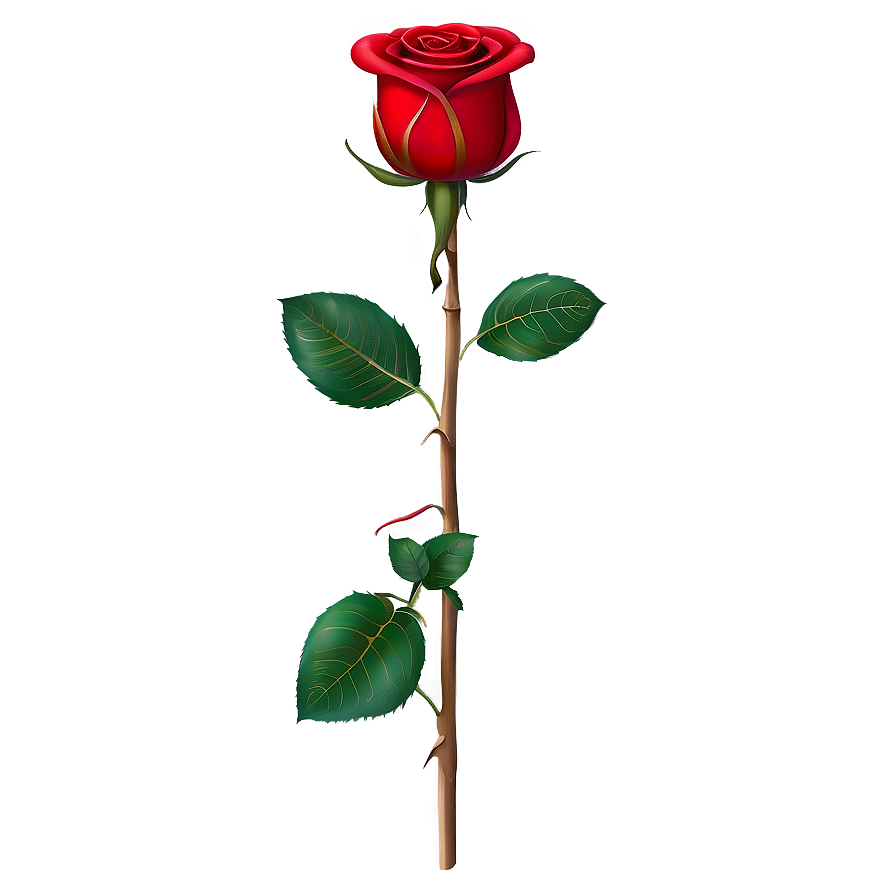 Red Rose Stem Png Meu34 PNG image