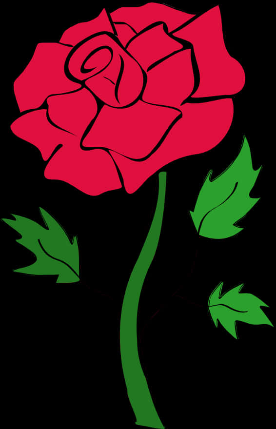 Red Rose Vector Art PNG image