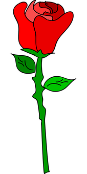 Red Rose Vector Art PNG image