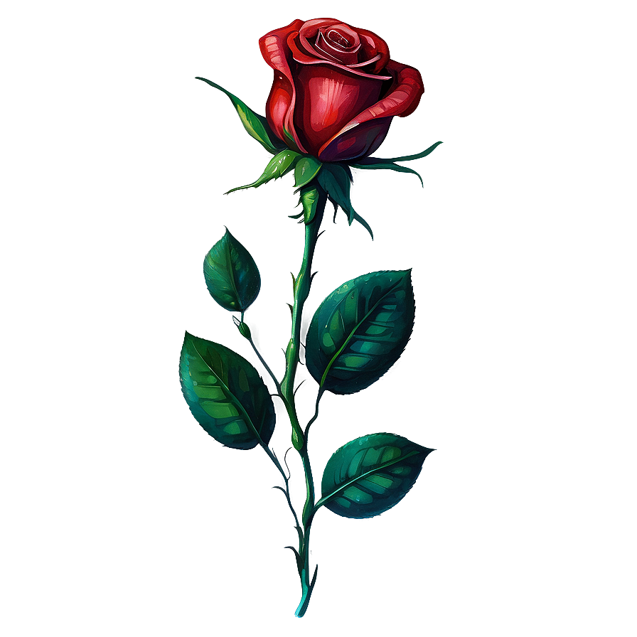 Red Rose Watercolor Png 34 PNG image