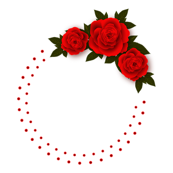 Red Roses Black Background PNG image