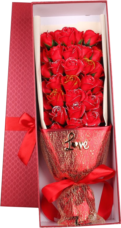 Red Roses Love Bouquet Gift PNG image