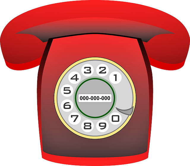 Red Rotary Phone Illustration PNG image