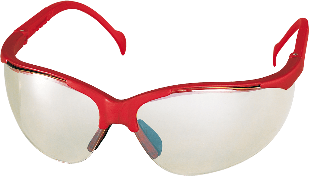 Red Safety Goggles Transparent Background PNG image