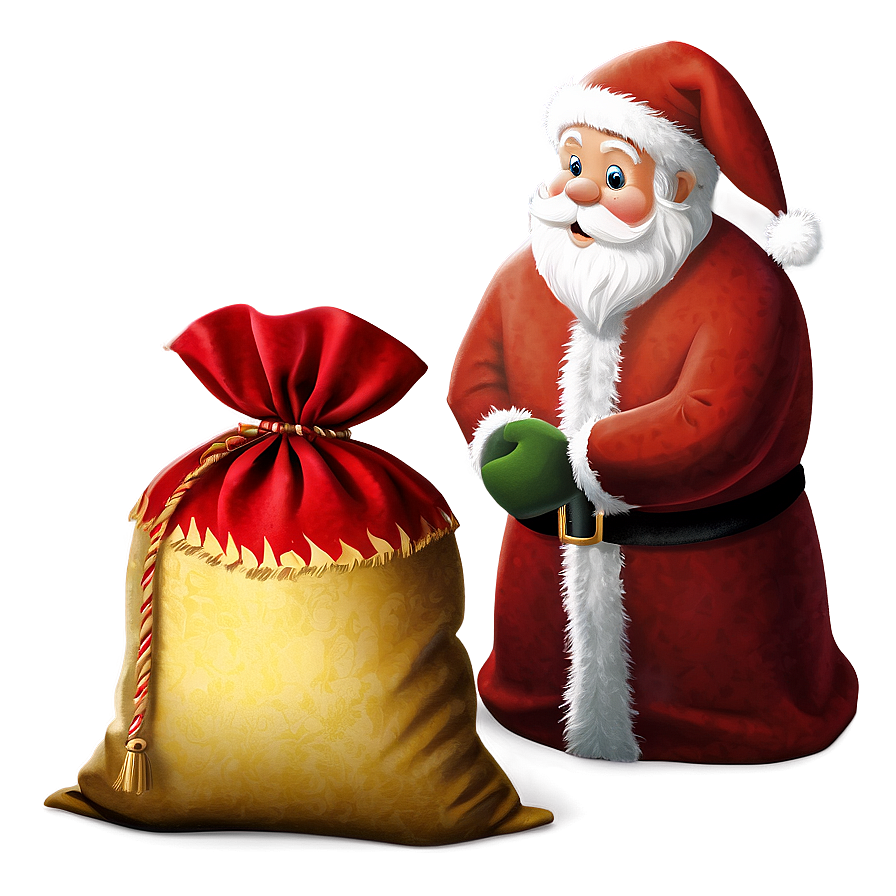 Red Santa Sack Png 98 PNG image