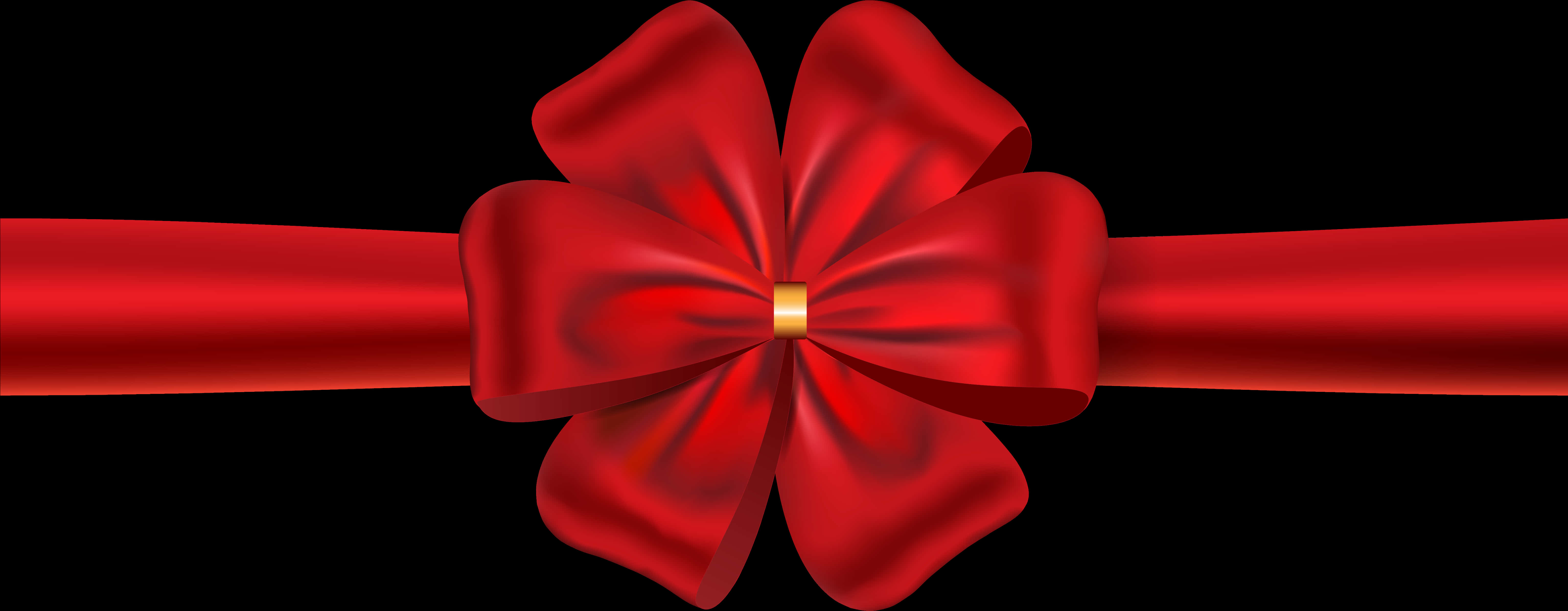 Red Satin Gift Bow PNG image