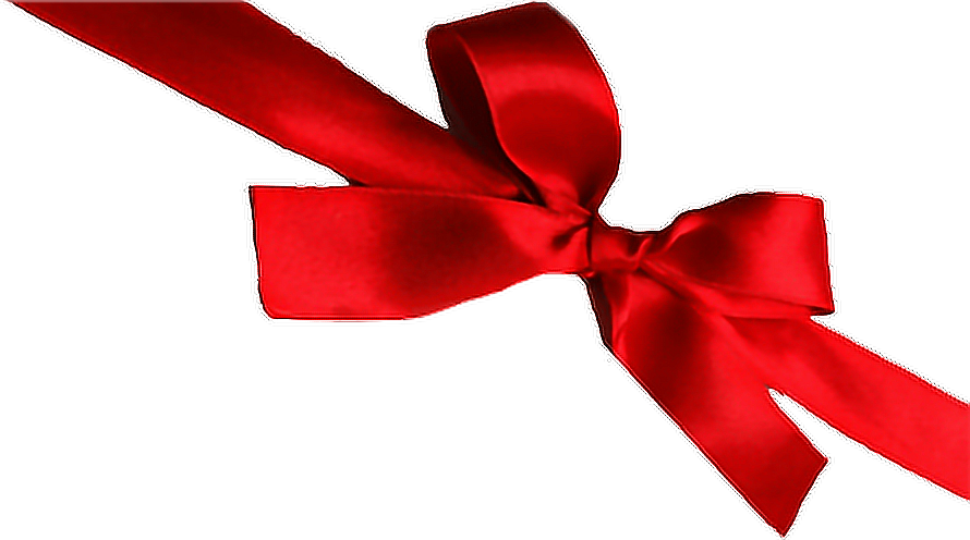 Red Satin Ribbon Bow PNG image