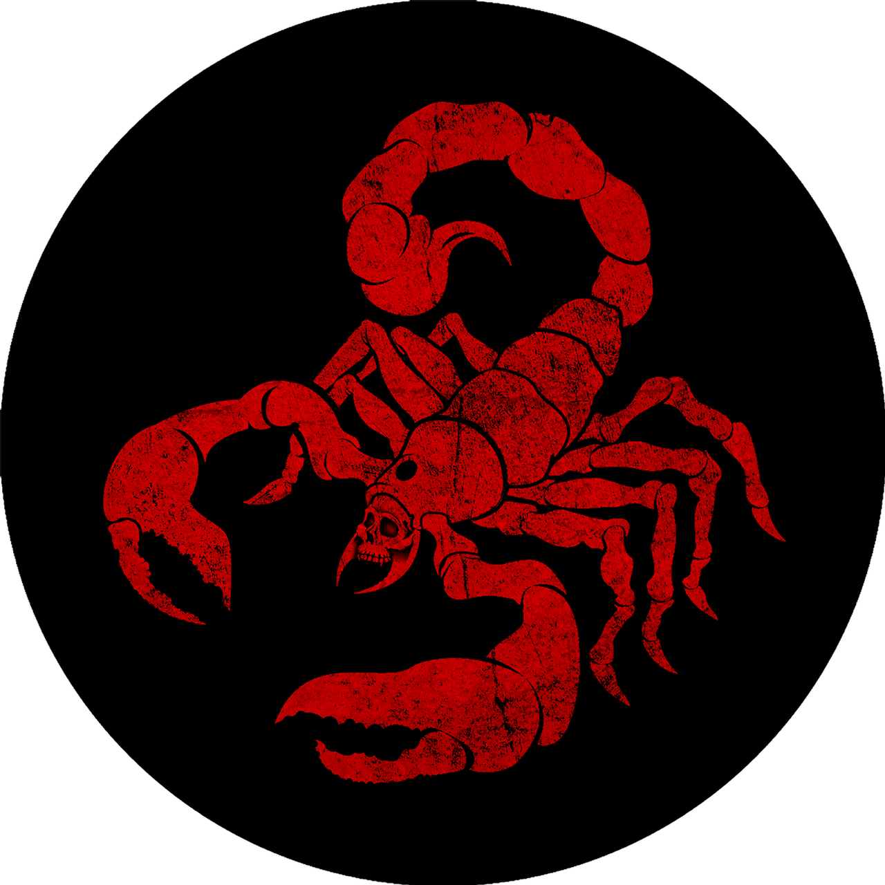 Red Scorpion Graphicon Black Background PNG image