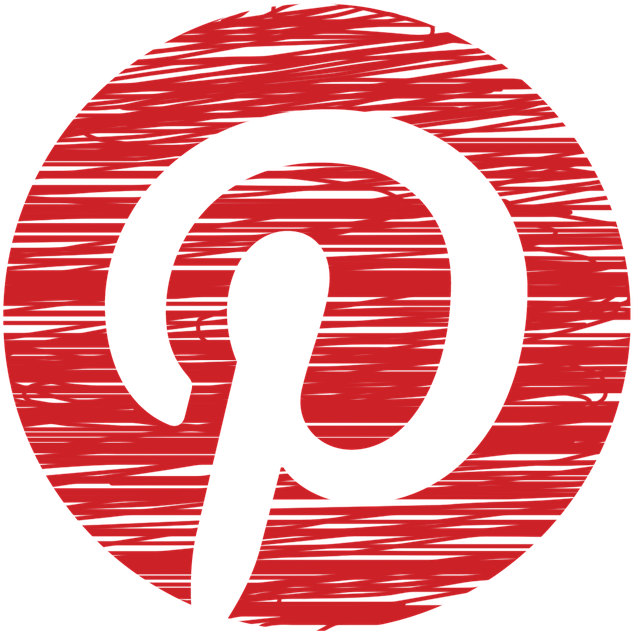 Red Scribble Pinterest Logo PNG image