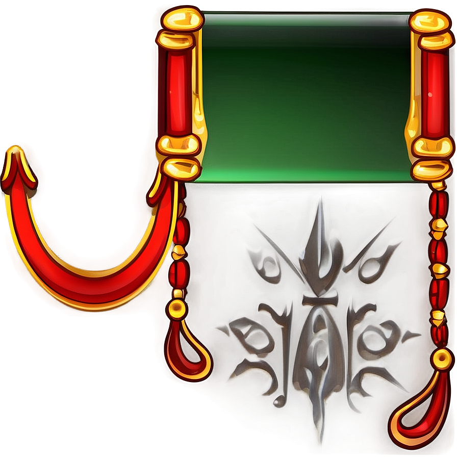 Red Scroll Banner Png Qbp66 PNG image