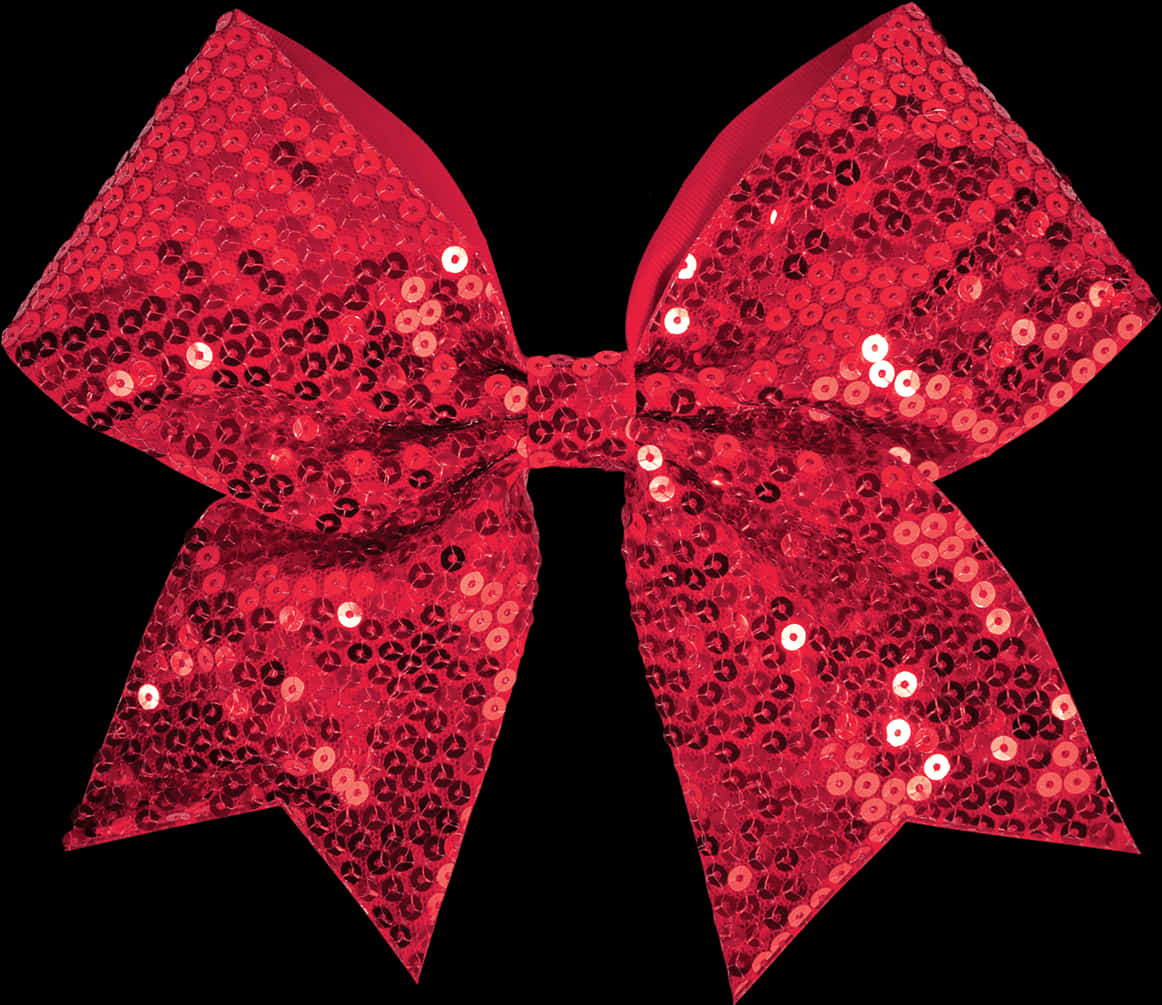 Red Sequin Bow Decoration PNG image