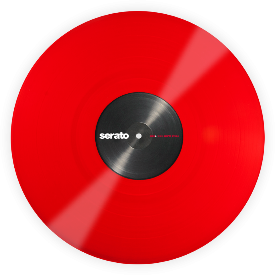 Red Serato Vinyl Record PNG image