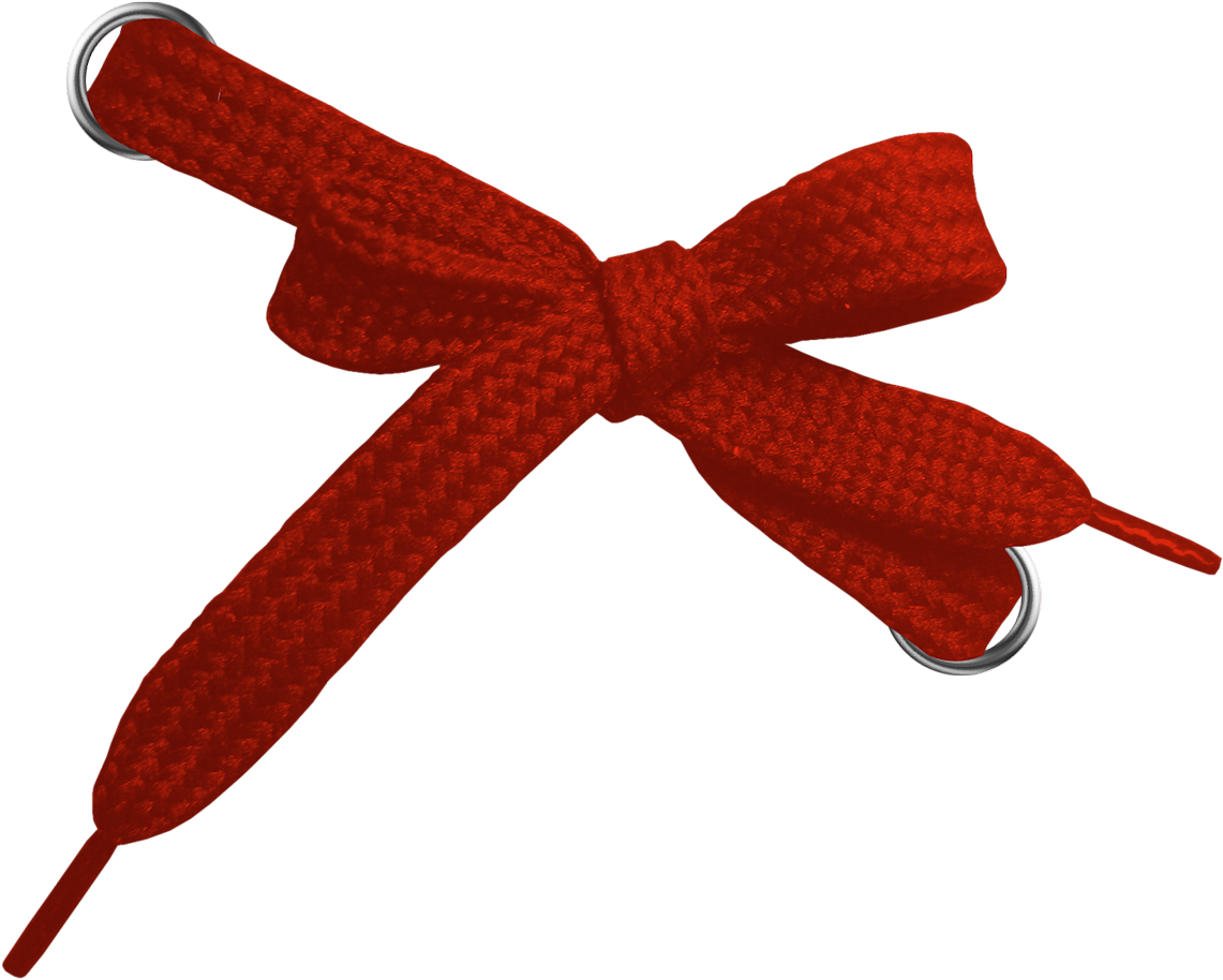 Red Shoelace Bow PNG image