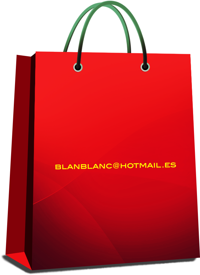 Red Shopping Bag Email Print PNG image