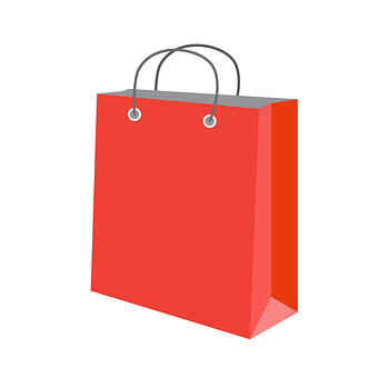 Red Shopping Bag Graphic PNG image