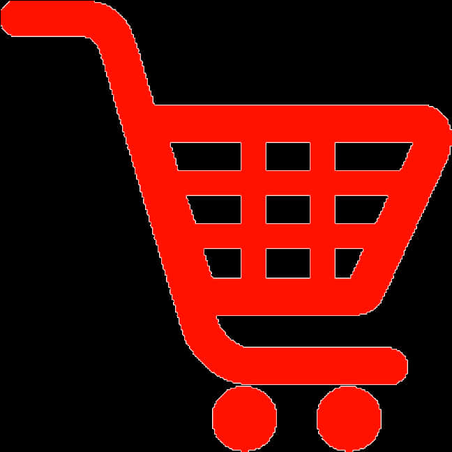 Red Shopping Cart Icon PNG image