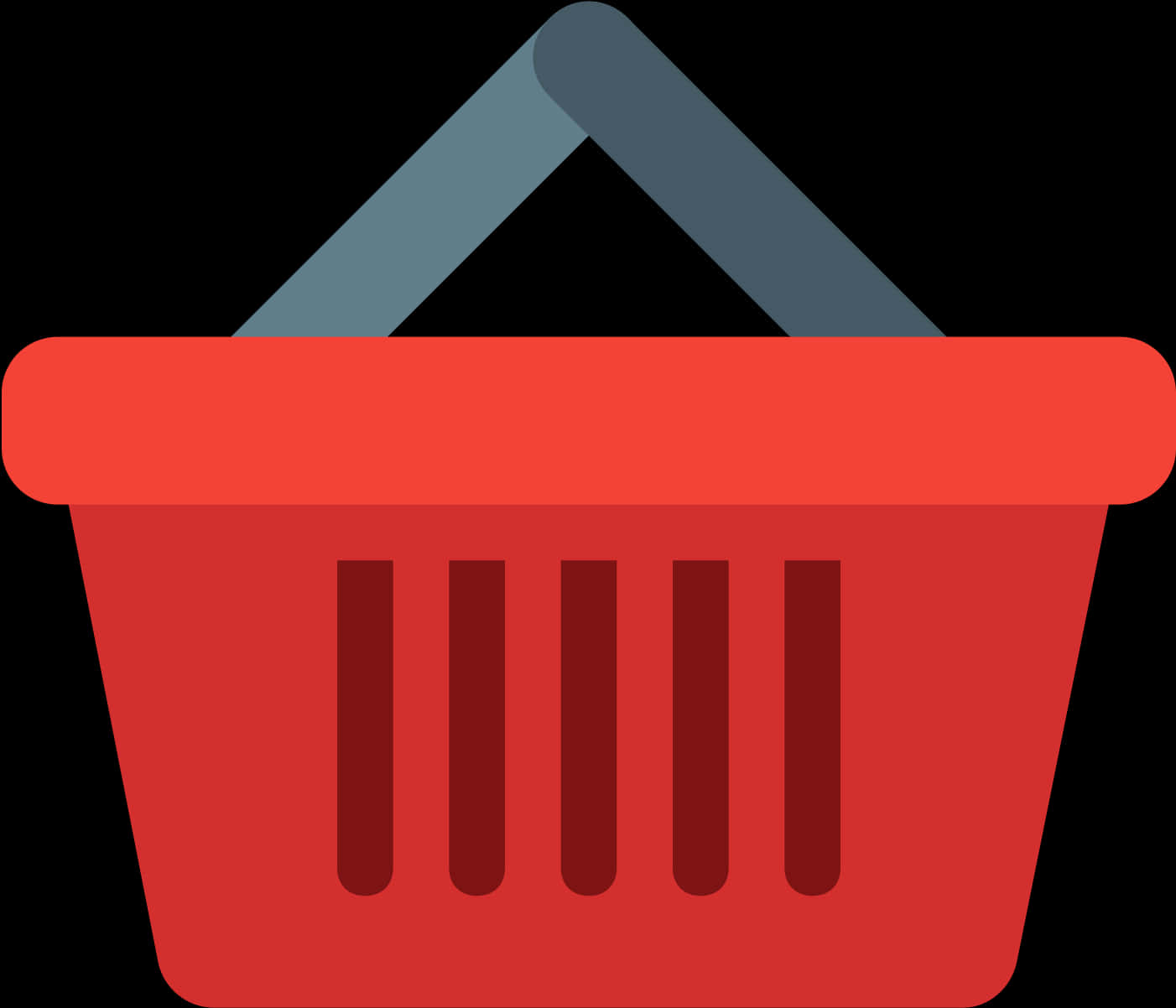 Red Shopping Cart Icon PNG image