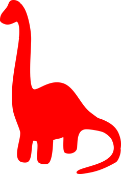 Red Silhouette Dinosaur Graphic PNG image