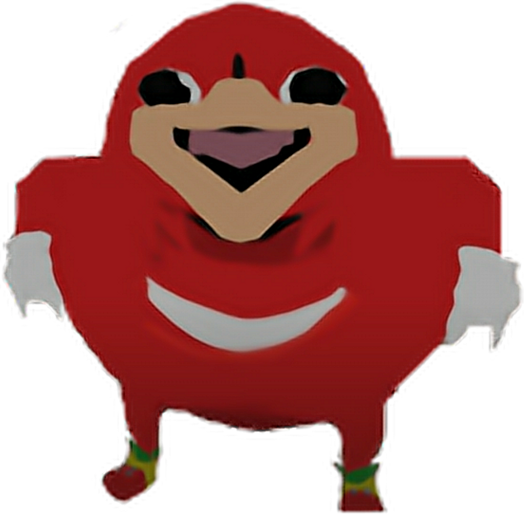 Red Smiling Cartoon Character Meme PNG image