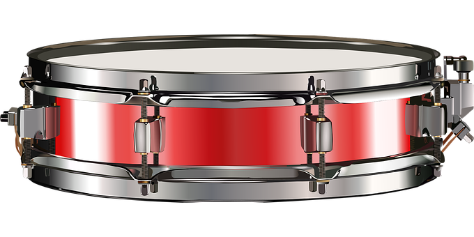 Red Snare Drum Musical Instrument PNG image