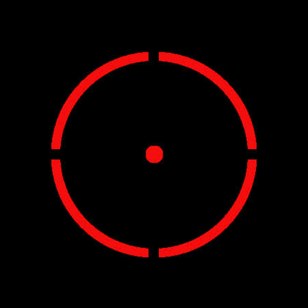 Red Sniper Crosshair Graphic PNG image