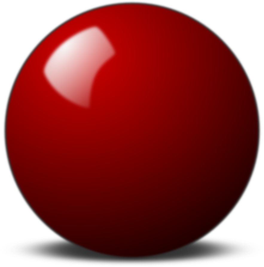 Red Snooker Ball Illustration.png PNG image