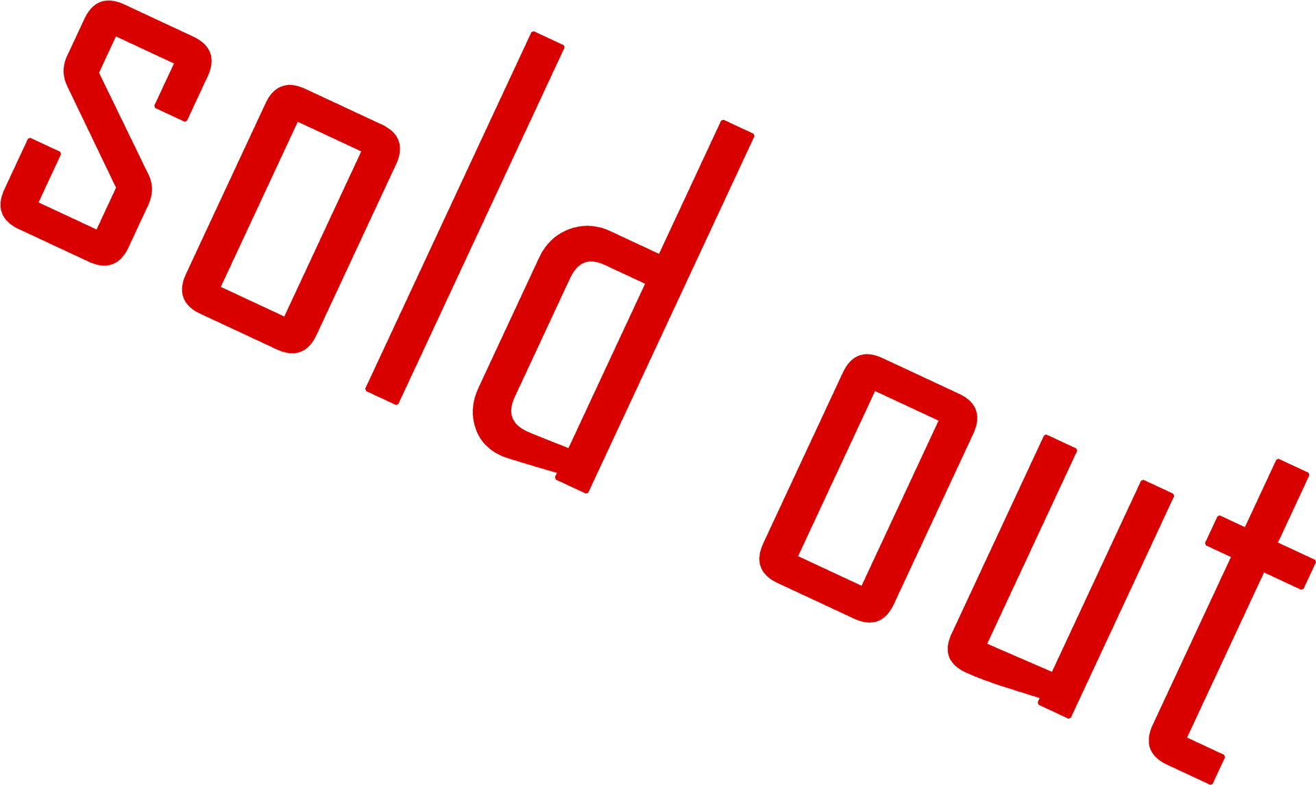 Red Sold Out Sign PNG image