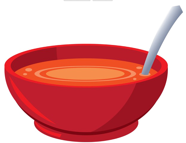 Red Soup Bowlwith Spoon PNG image
