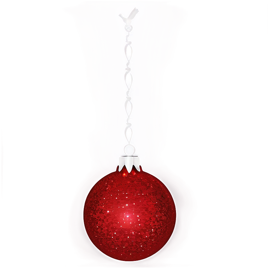 Red Sparkle Ornament Png 90 PNG image