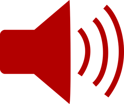 Red Speaker Icon PNG image