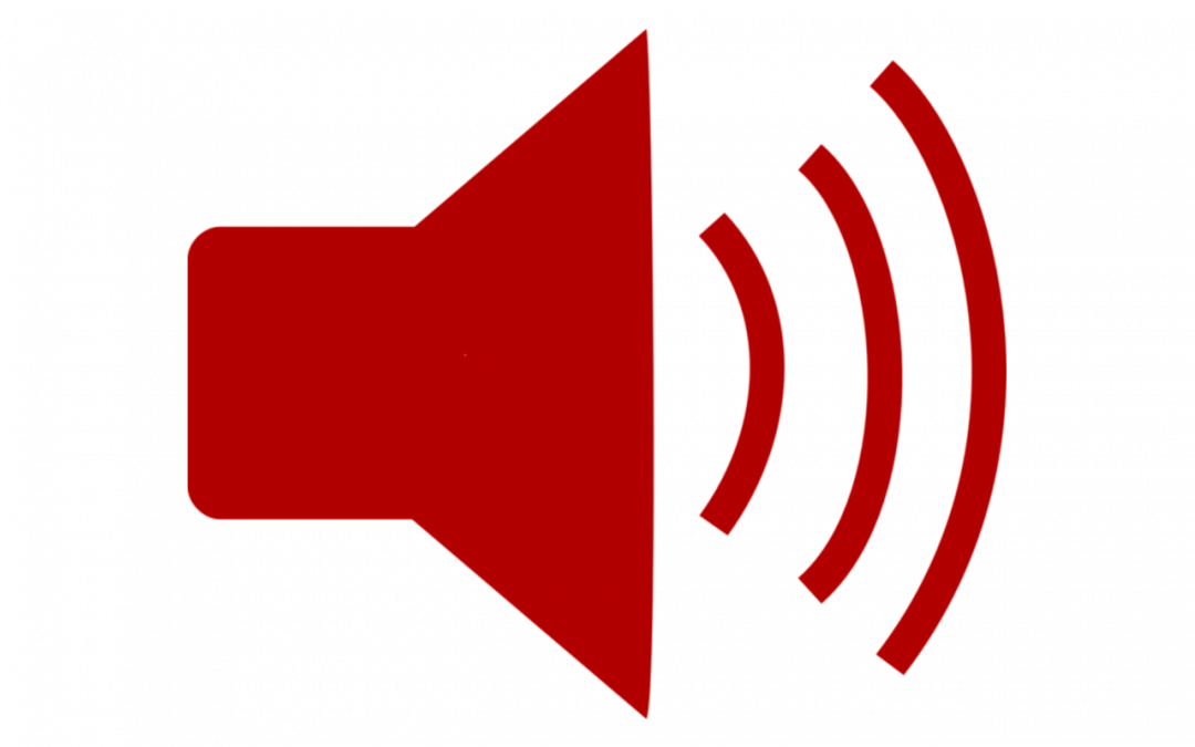 Red Speaker Icon Sound Waves PNG image