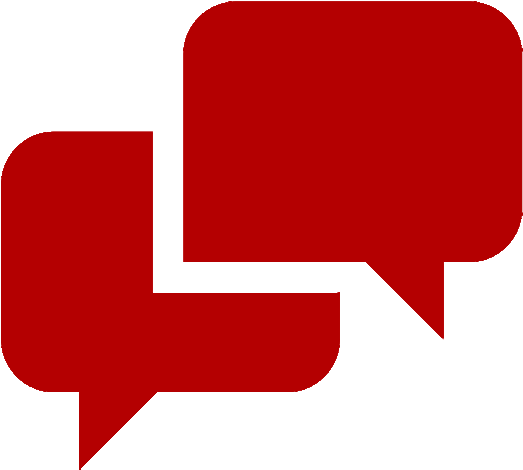 Red Speech Bubbles Graphic PNG image