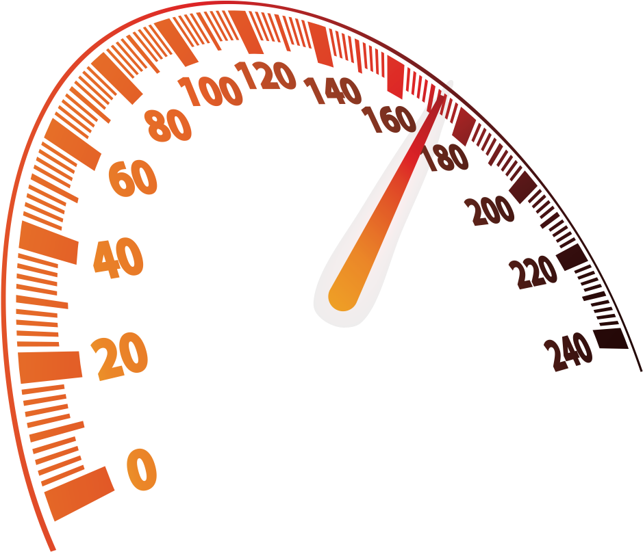 Red Speedometer Indicator PNG image