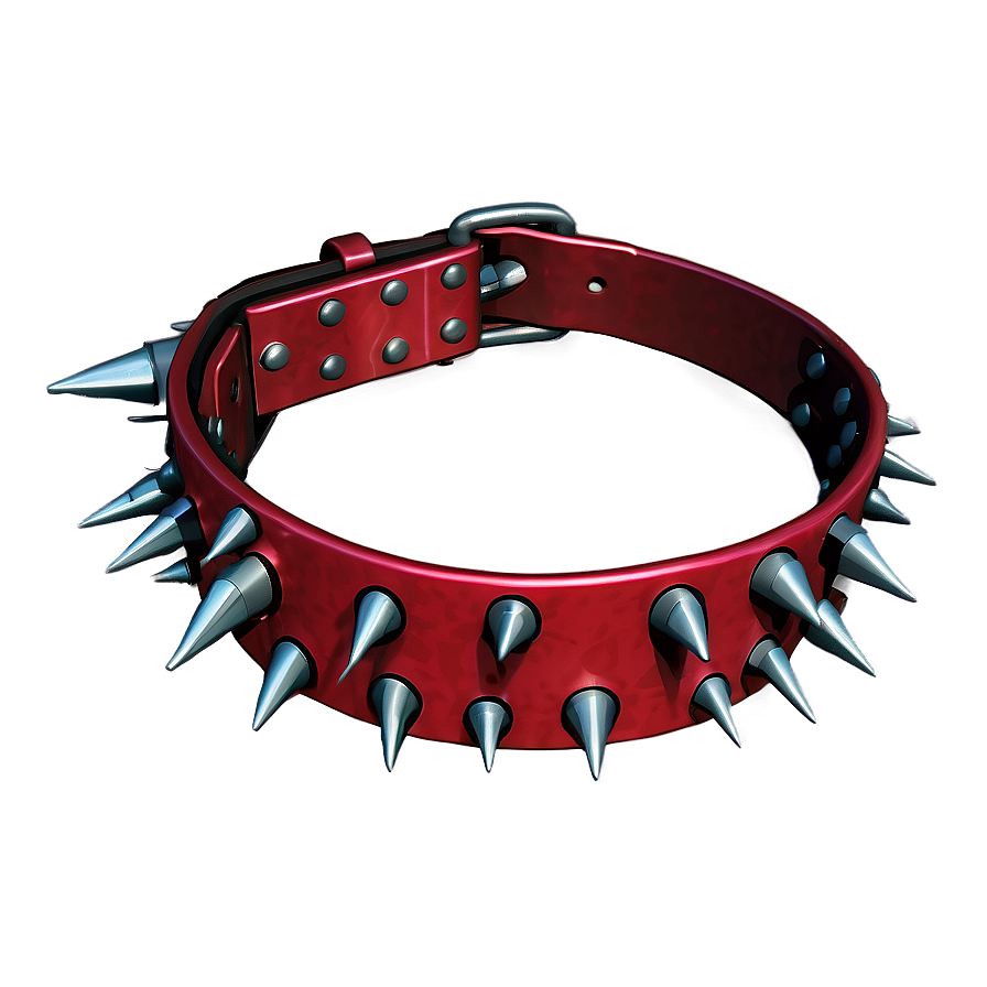 Red Spiked Collar Png 46 PNG image