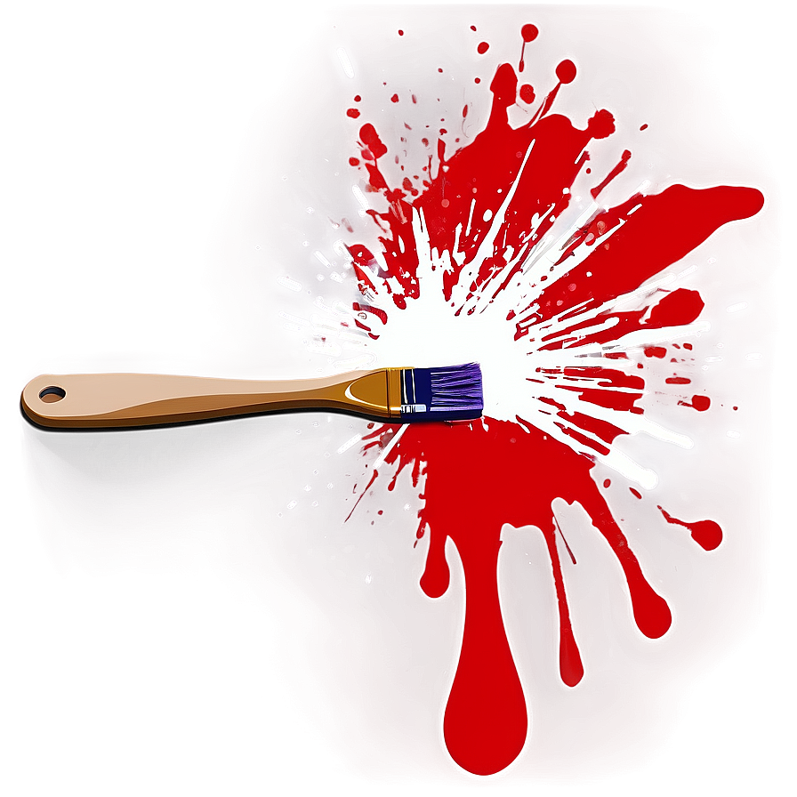 Red Splash Paint Brush Png Biv PNG image