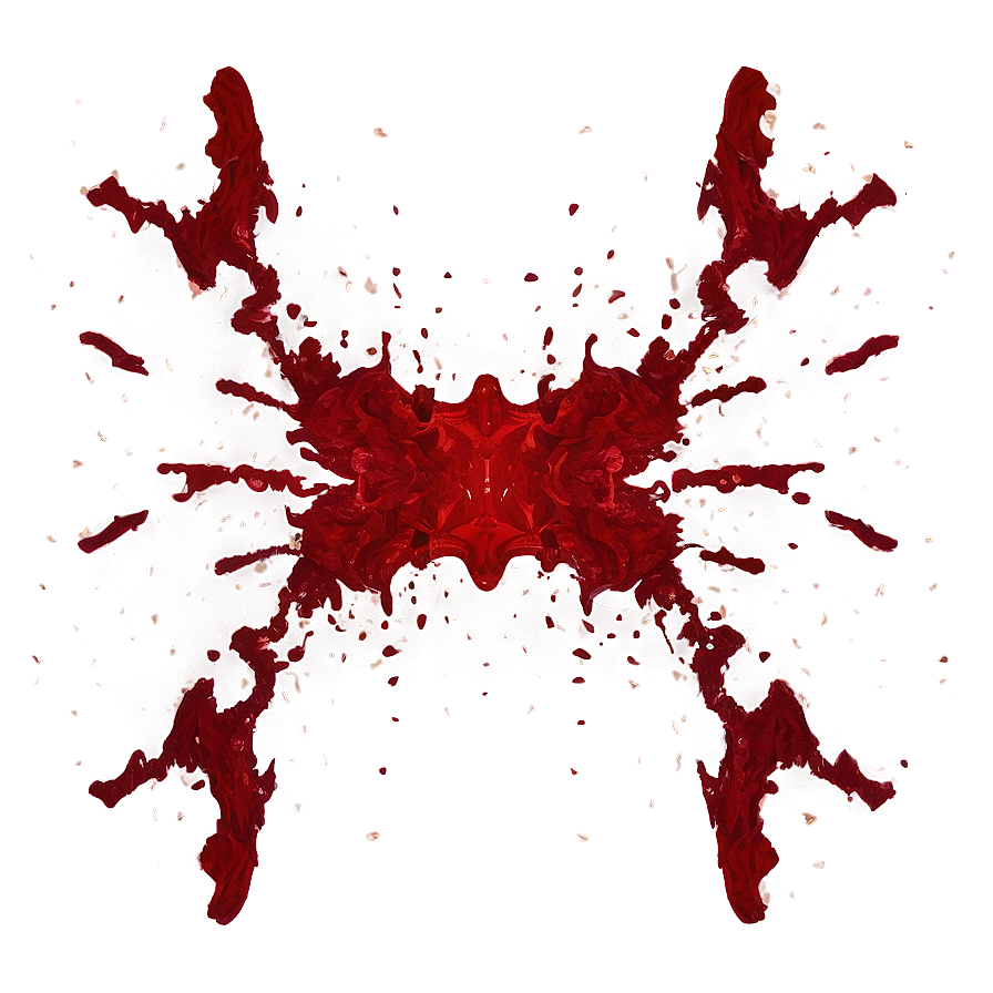 Red Splatter Rorschach Test Png Wgr32 PNG image