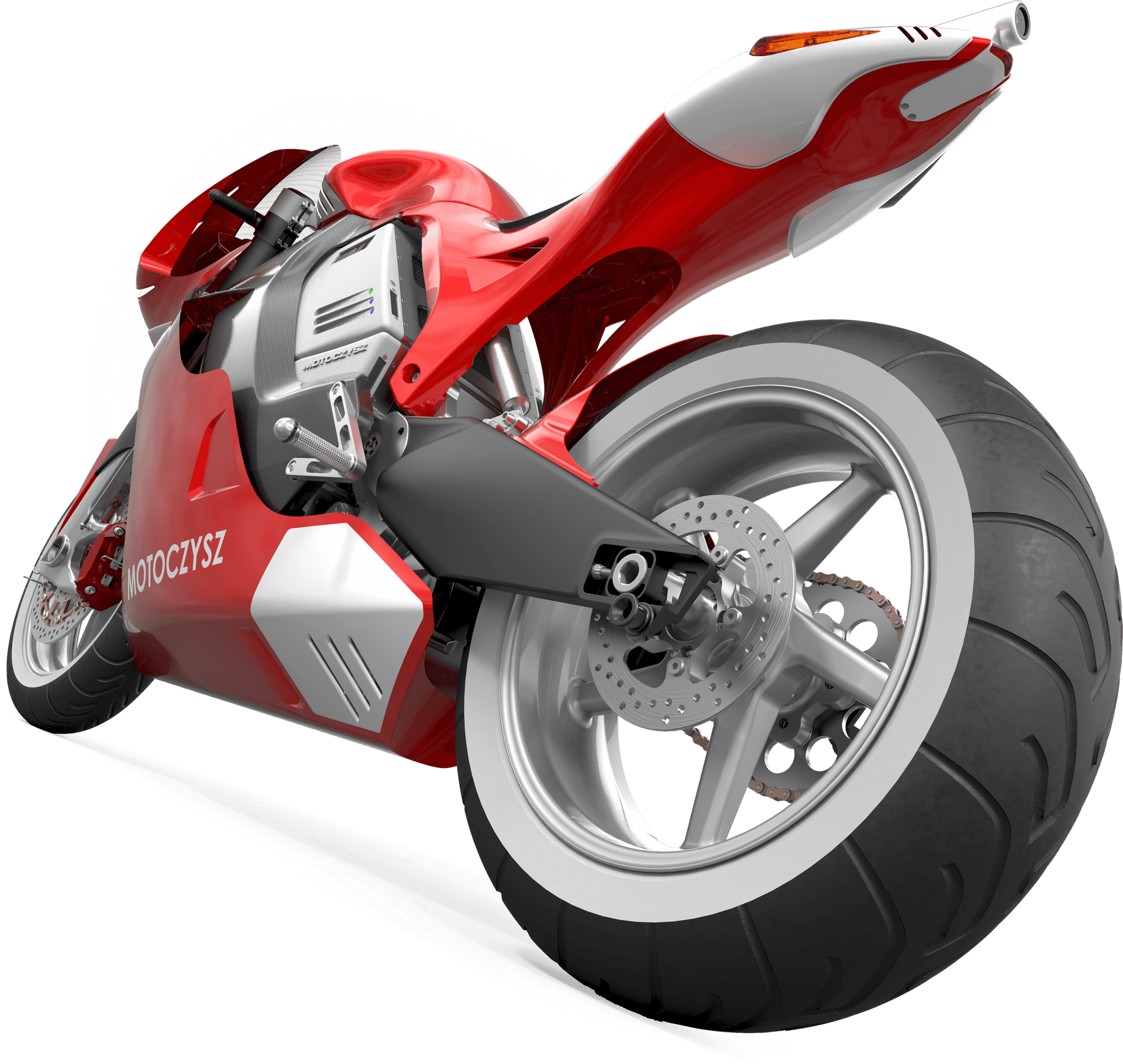 Red Sport Motorcycle Isolated PNG image