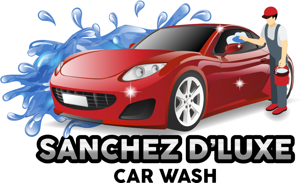 Red Sports Car Being Washed PNG image