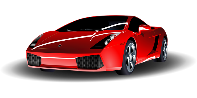 Red Sports Car Black Background PNG image