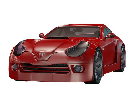 Red Sports Car Concept Design PNG image