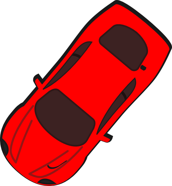 Red Sports Car Top View Illustration PNG image